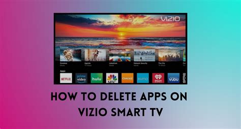 How to delete apps on vizio tv - Yes, you can uninstall apps on a smart TV. Depending on the type of TV you have, the steps to uninstall an app will vary. Generally, you can navigate to the app menu on your TV and select the app you want to uninstall. From there, most TVs will have an “Uninstall” or “Remove App” option. As an alternative, you can look in the TV’s ...